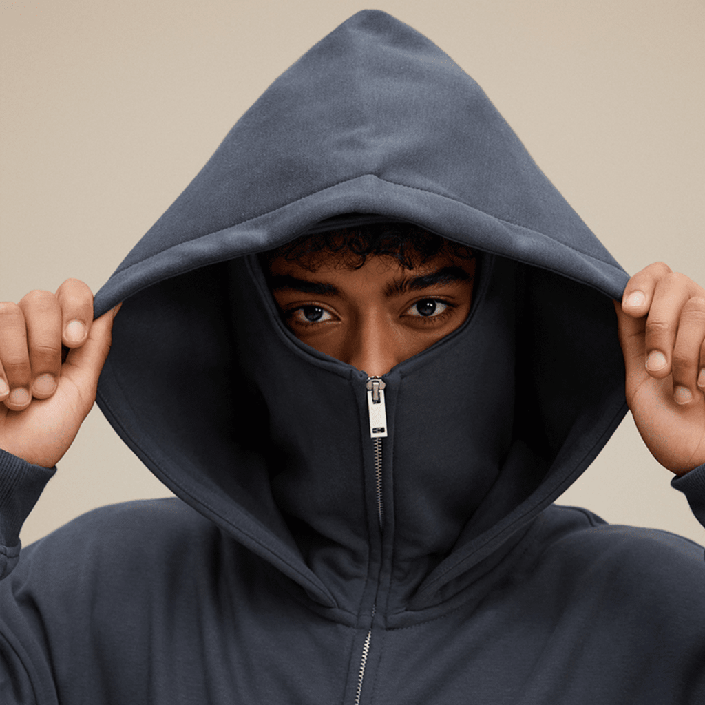 Fobia Zipup Hoodie With Built In Facemask
