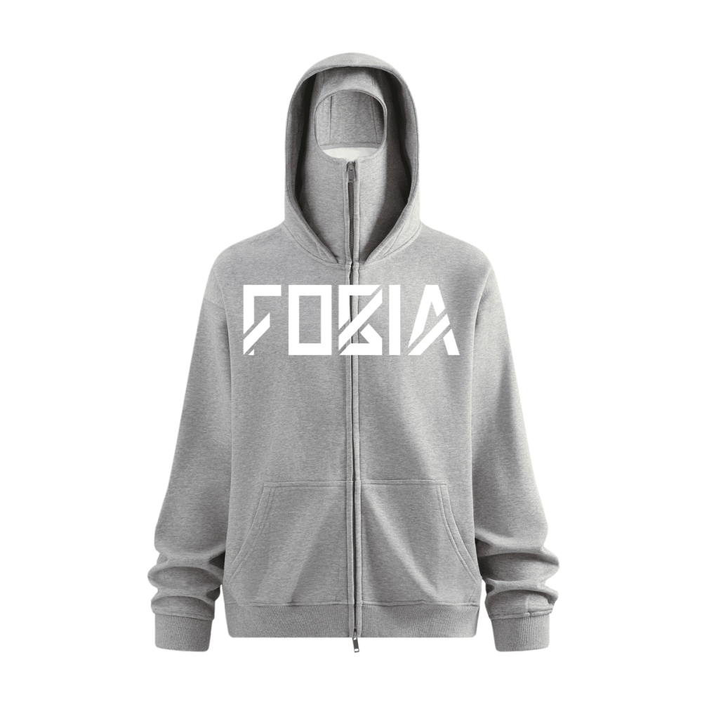 Fobia Zipup Hoodie With Built In Facemask