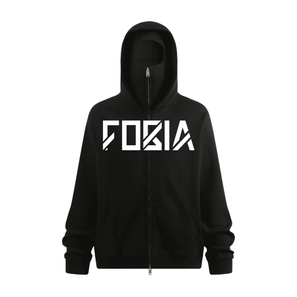 Fobia Zipup Hoodie With Built In Facemask