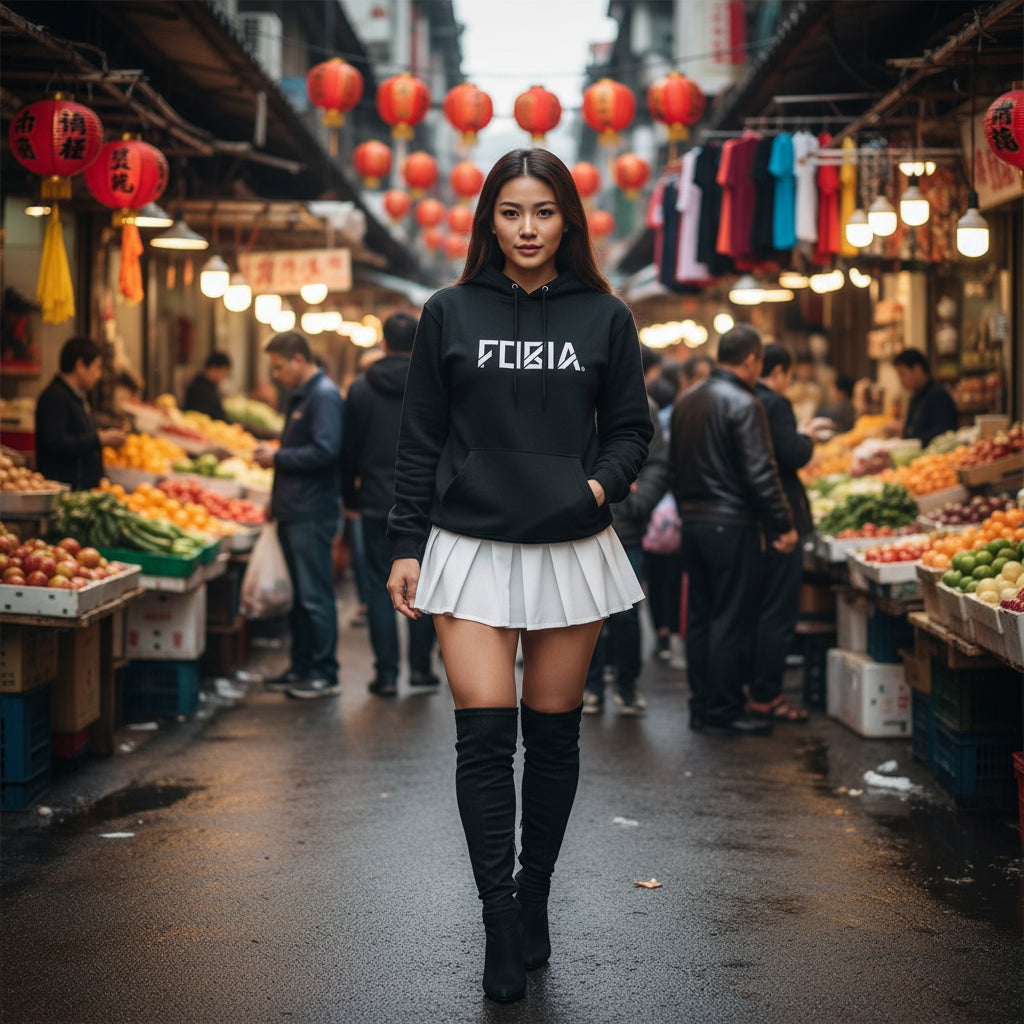 FOBIA Rugged Black Hoodie