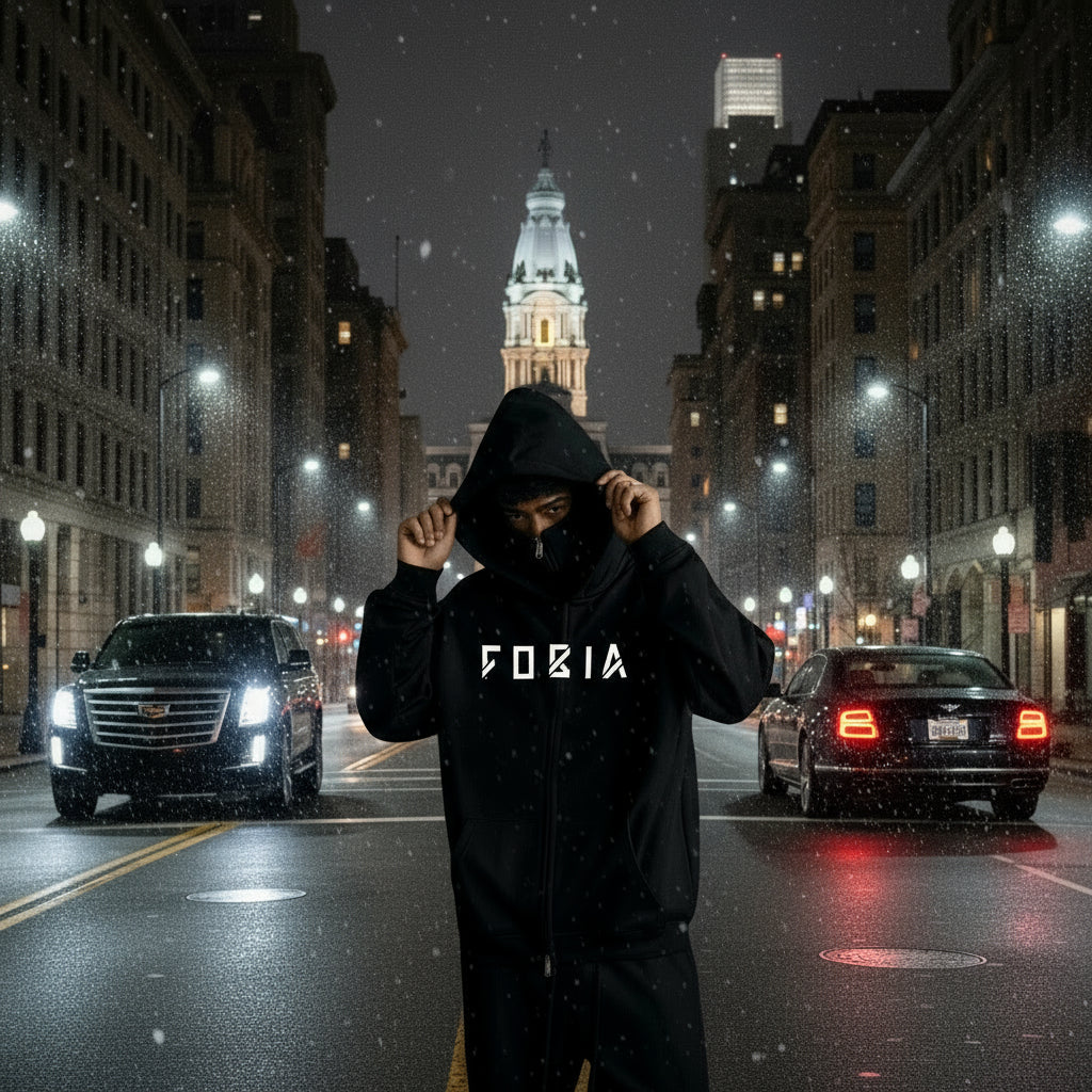 Fobia Zipup Hoodie With Built In Facemask